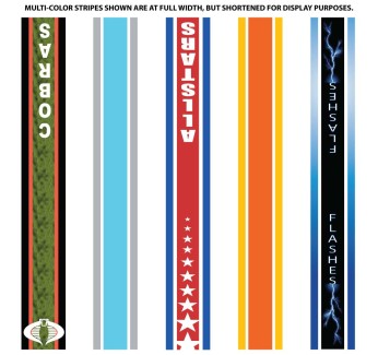 Football Helmet Multi Stripe Decals