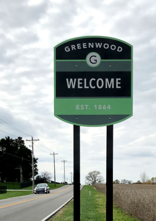 Greenwood Welcome Exterior Sign