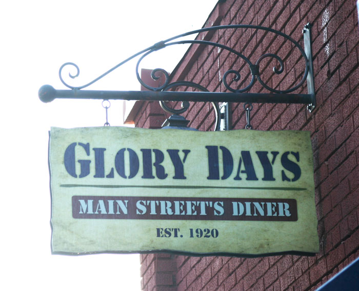 Glory Days Main Street Diner Exterior Sign
