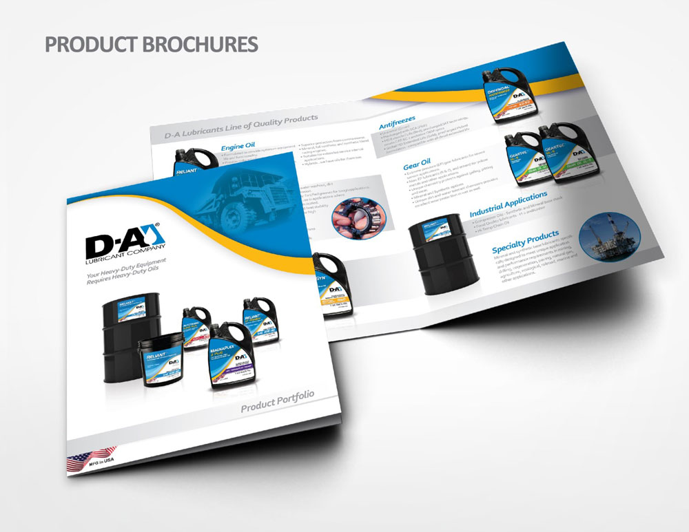 DA Lubricant Product Brochures design