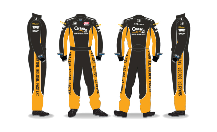 Century 21 Yellow and Black Fire Suit