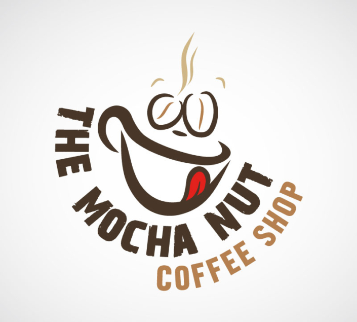 The Mocha Nut Coffee Shop Logo