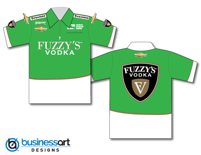 2018 Ed Carpenter Fuzzy's Vodka Crew Shirts Green